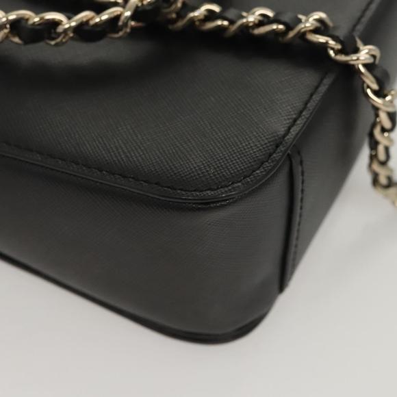 TORY BURCH Chain Shoulder Bag Leather Black Auth 124109 - Picture 15 of 16